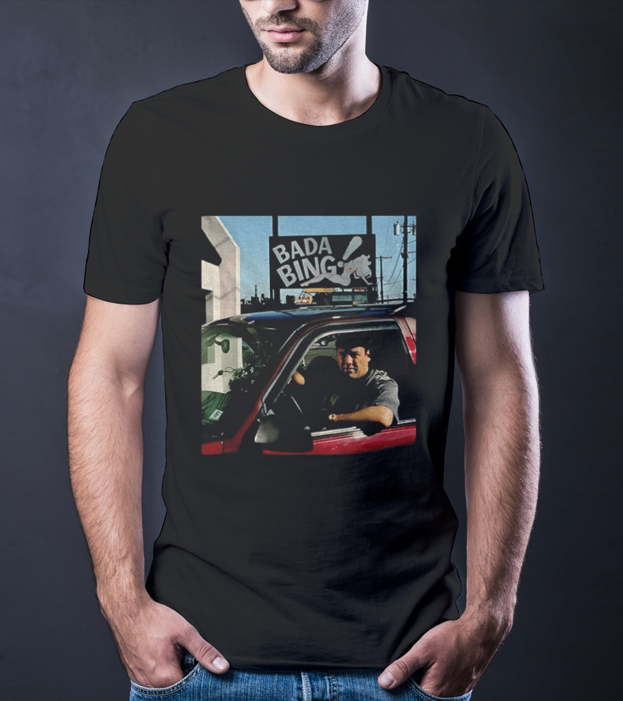 Bada Bing Tony Soprano Vintage Car Scene Sopranos Iconic TV Series T-Shirt