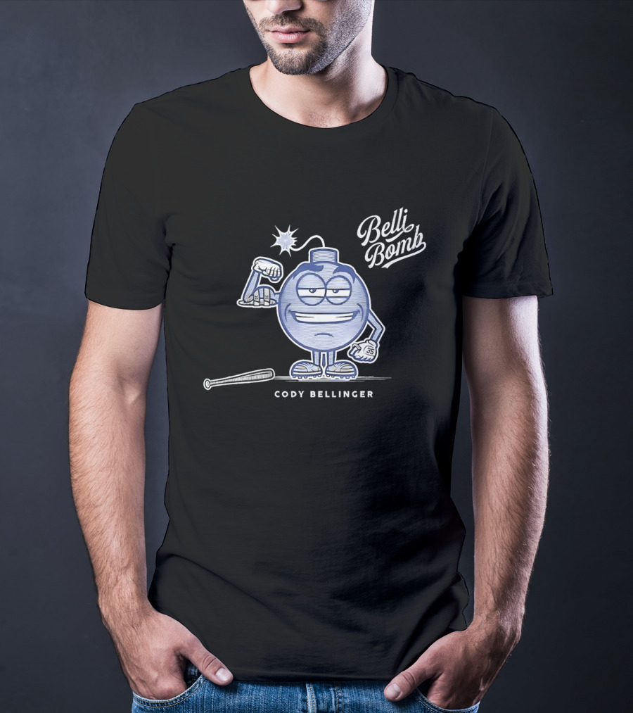 Belli Bomb Cody Bellinger Baseball Cartoon T-Shirt
