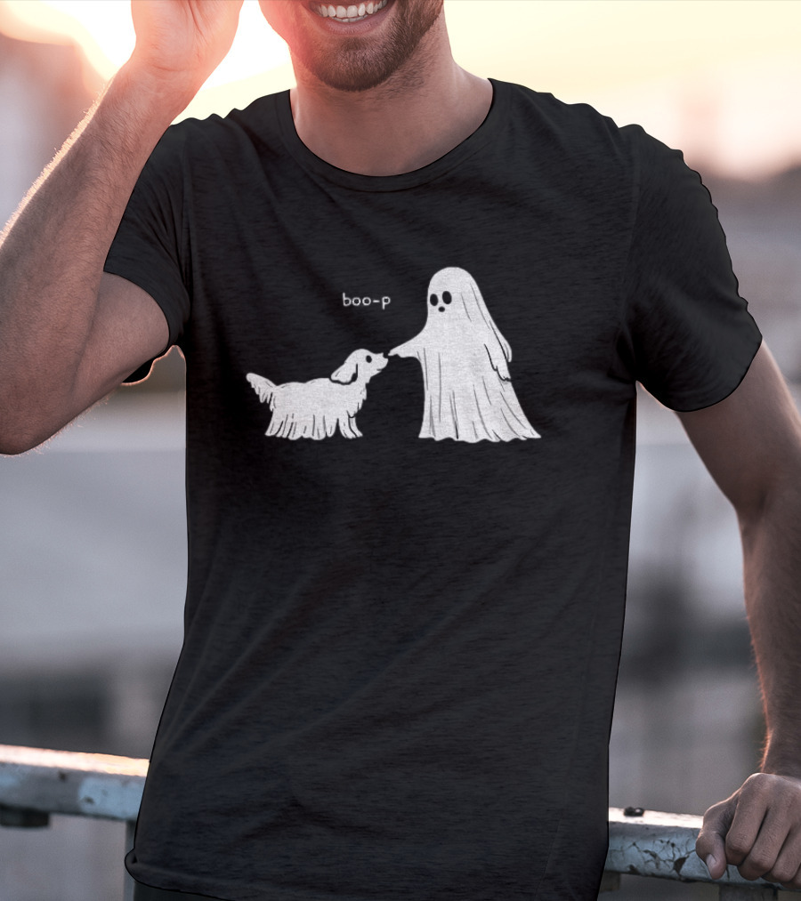 Boo P Ghost And Dog Pet Cartoon T-Shirt