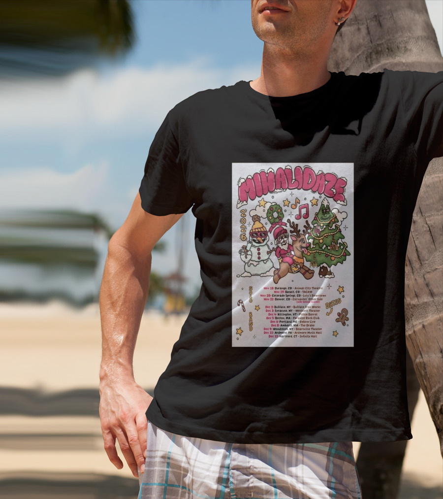 MIHALIDAZE 2026 Tour Solo Band Dates T-Shirt