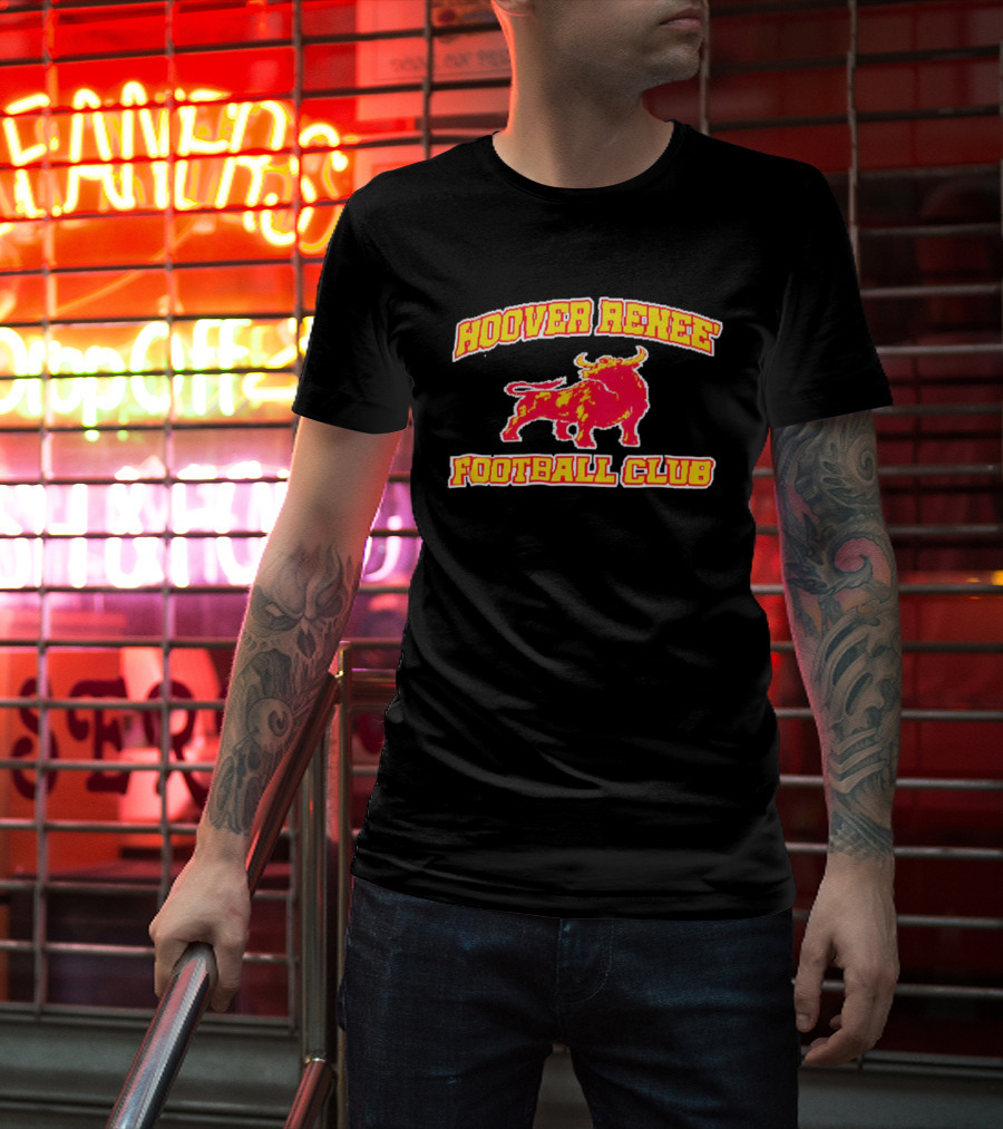 Hoover Renee Football Club Red Yellow Charging Bull T-Shirt