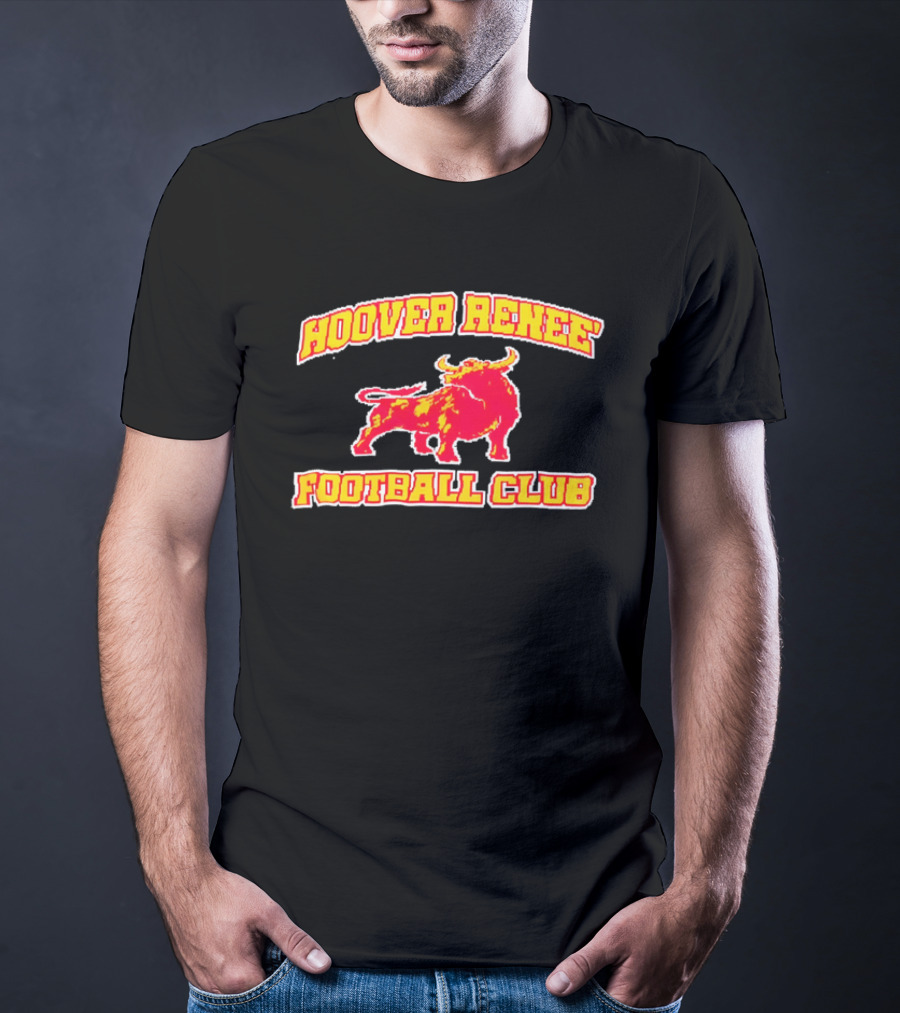 Hoover Renee Football Club Red Yellow Charging Bull T-Shirt