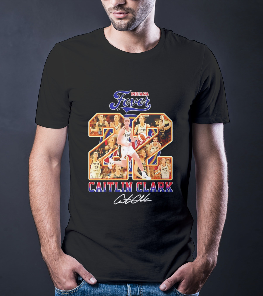 Indiana Fever Caitlin Clark #22 Collage WNBA T-Shirt