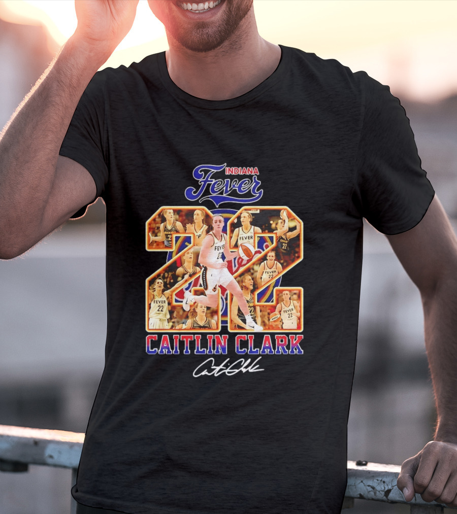 Indiana Fever Caitlin Clark #22 Collage WNBA T-Shirt