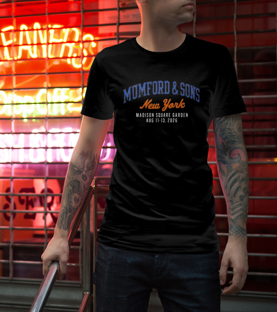 Mumford & Sons Madison Square Garden New York August 11 13 2026 T-Shirt