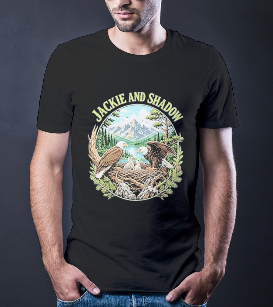 Jackie And Shadow Bald Eagle Family Mountain Nest Nature Lovers T-Shirt