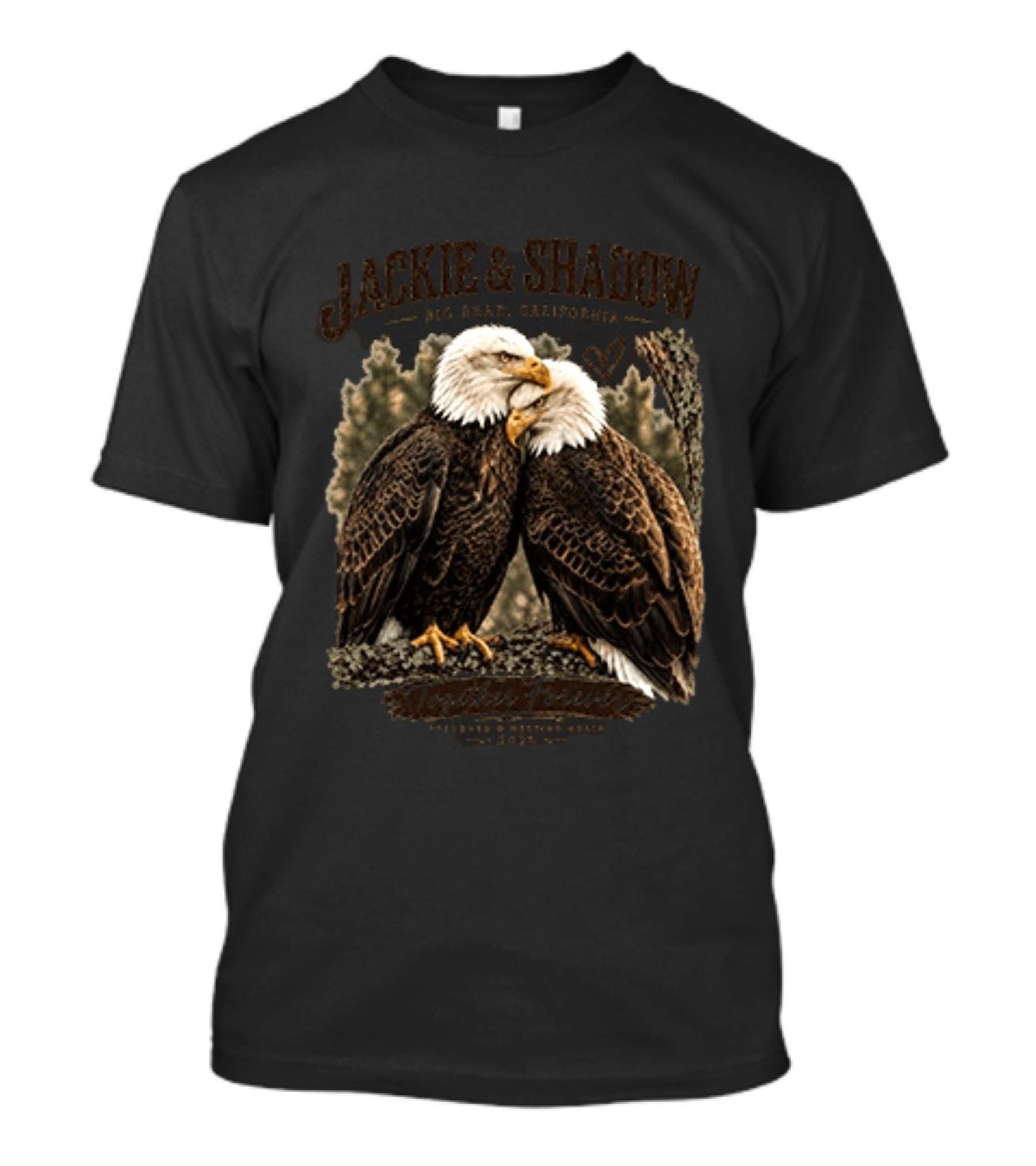 Jackie And Shadow Eagles Big Bear California Forever Duo T-Shirt
