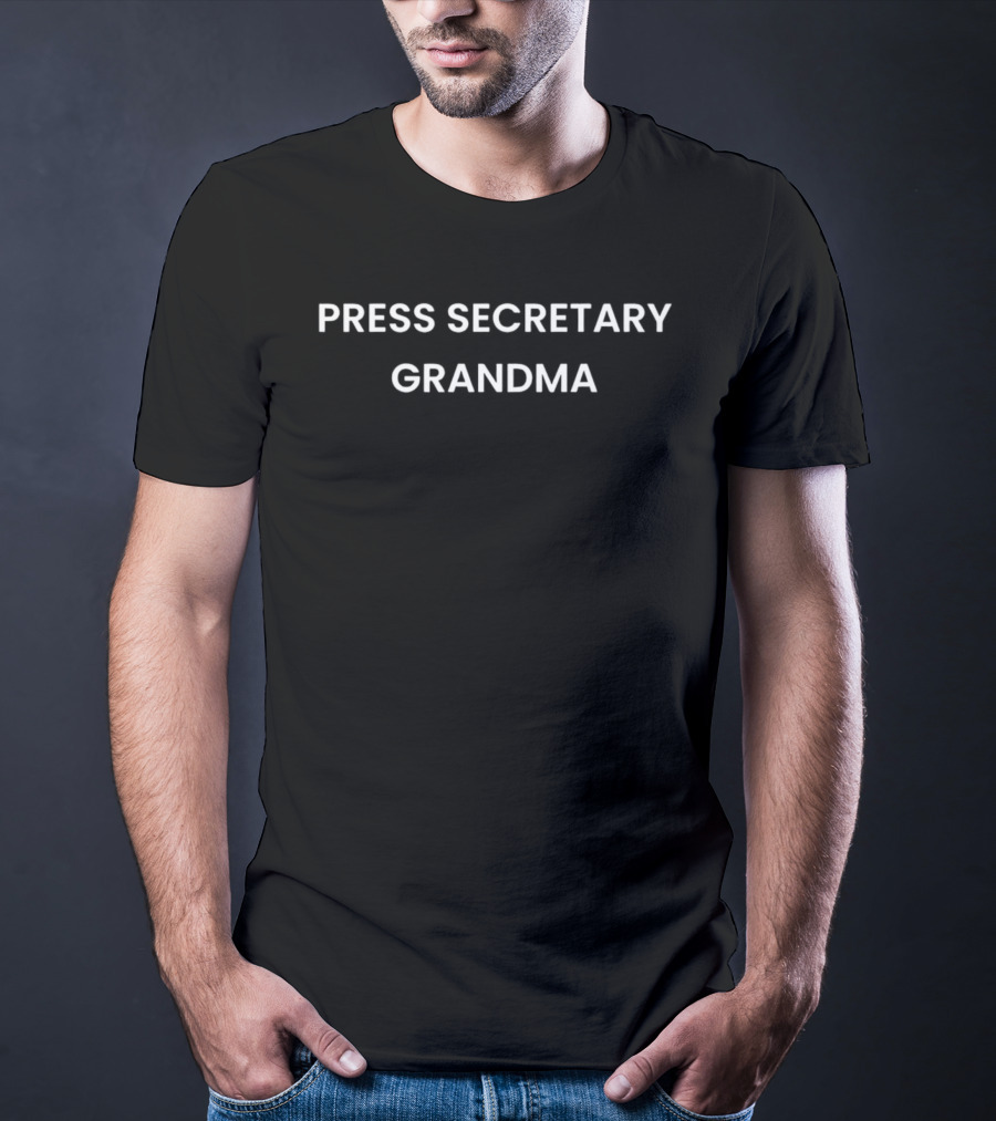 Press Secretary Grandma Bold White Text Layout T-Shirt