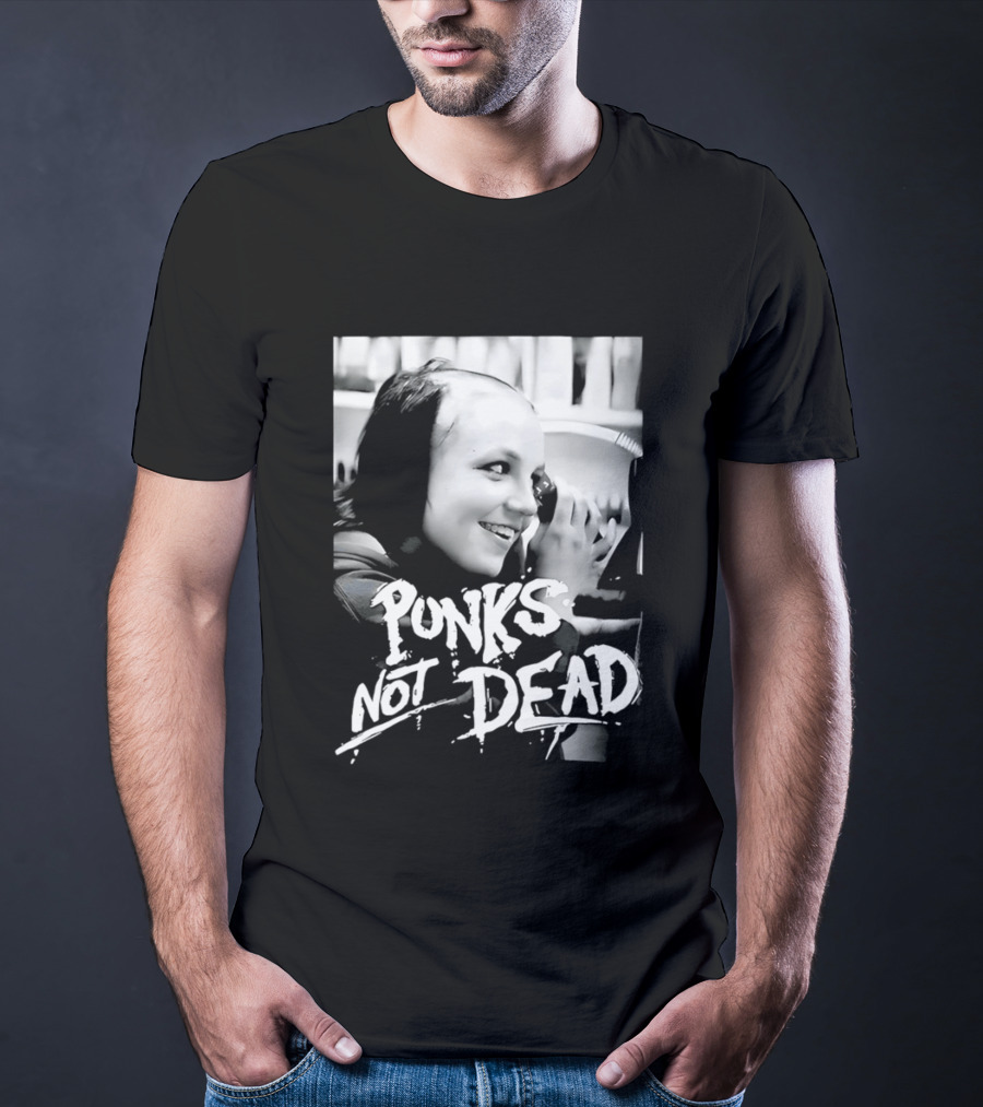 Punks Not Dead Britney Spears Iconic Shaved Look T-Shirt
