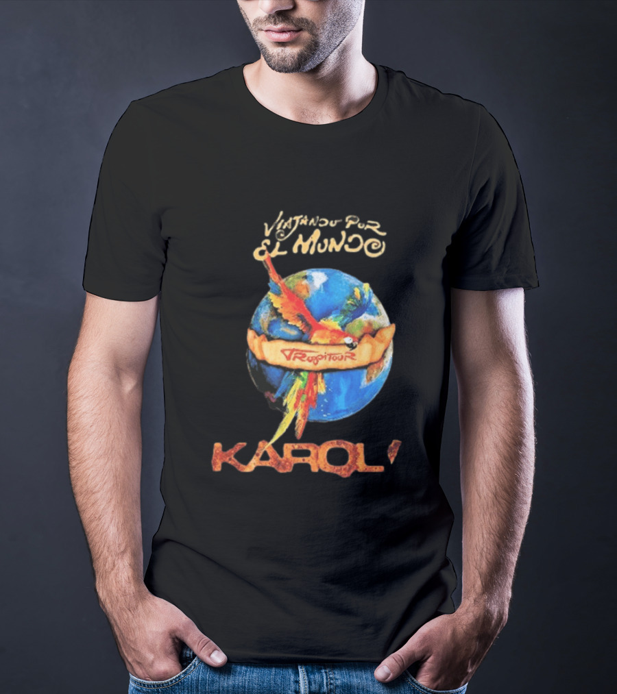 Viajando Por El Mundo Tropitour 2026 Karol G Dates T-Shirt