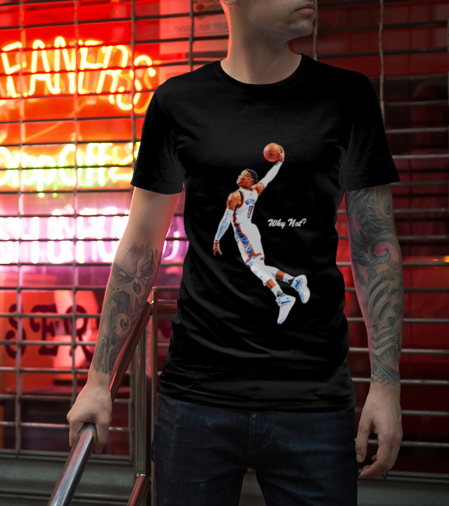 Russell Westbrook OKC Thunder Why Not Basketball Dunk T-Shirt