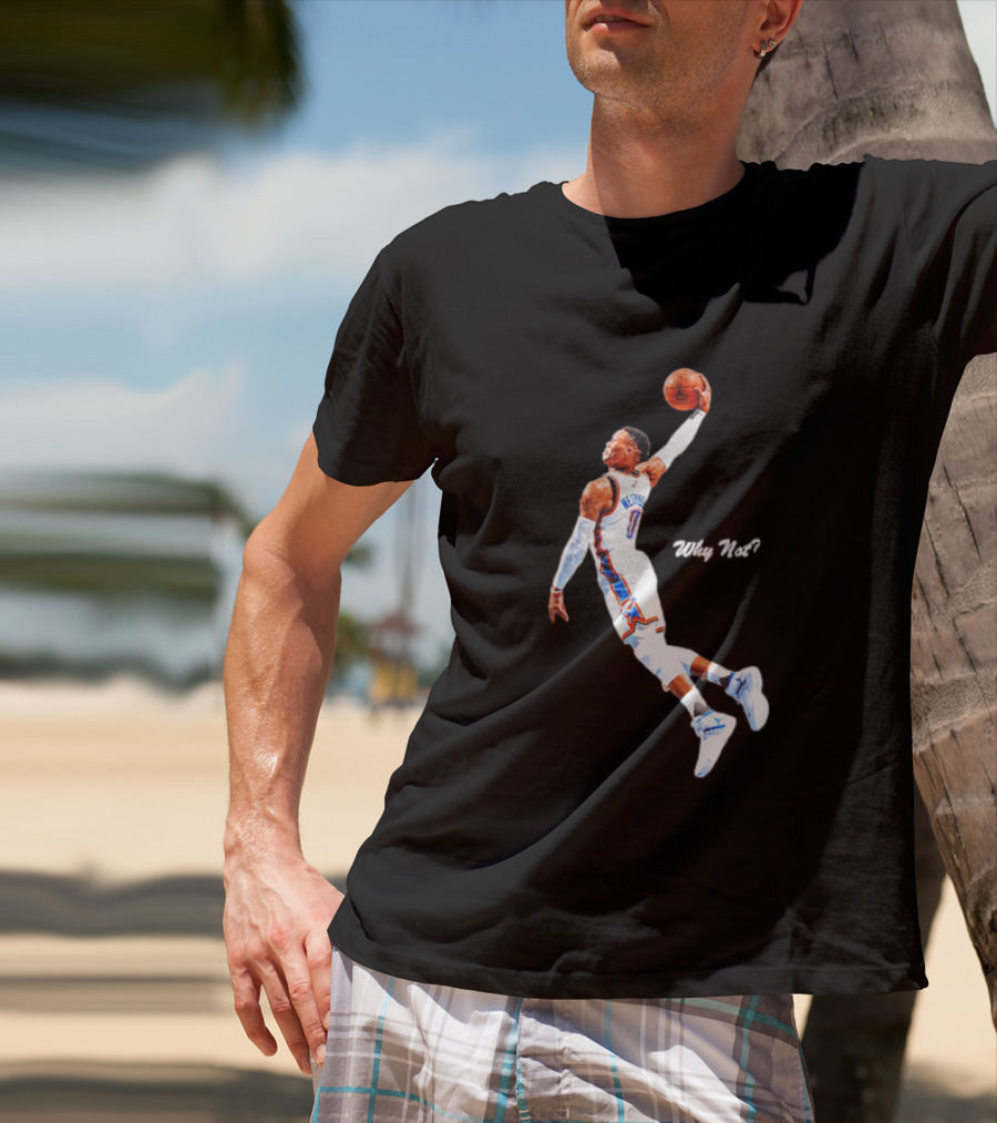 Russell Westbrook OKC Thunder Why Not Basketball Dunk T-Shirt