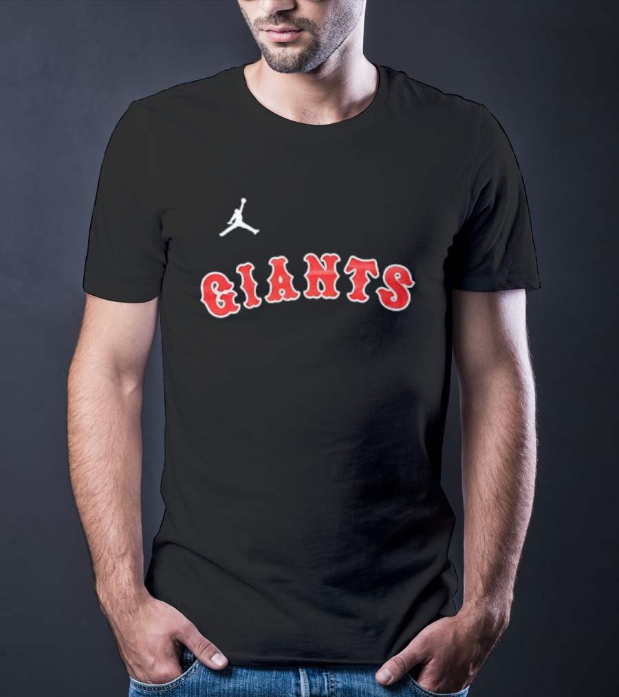 San Francisco Giants MLB Jumpman Arched Red Lettering T-Shirt