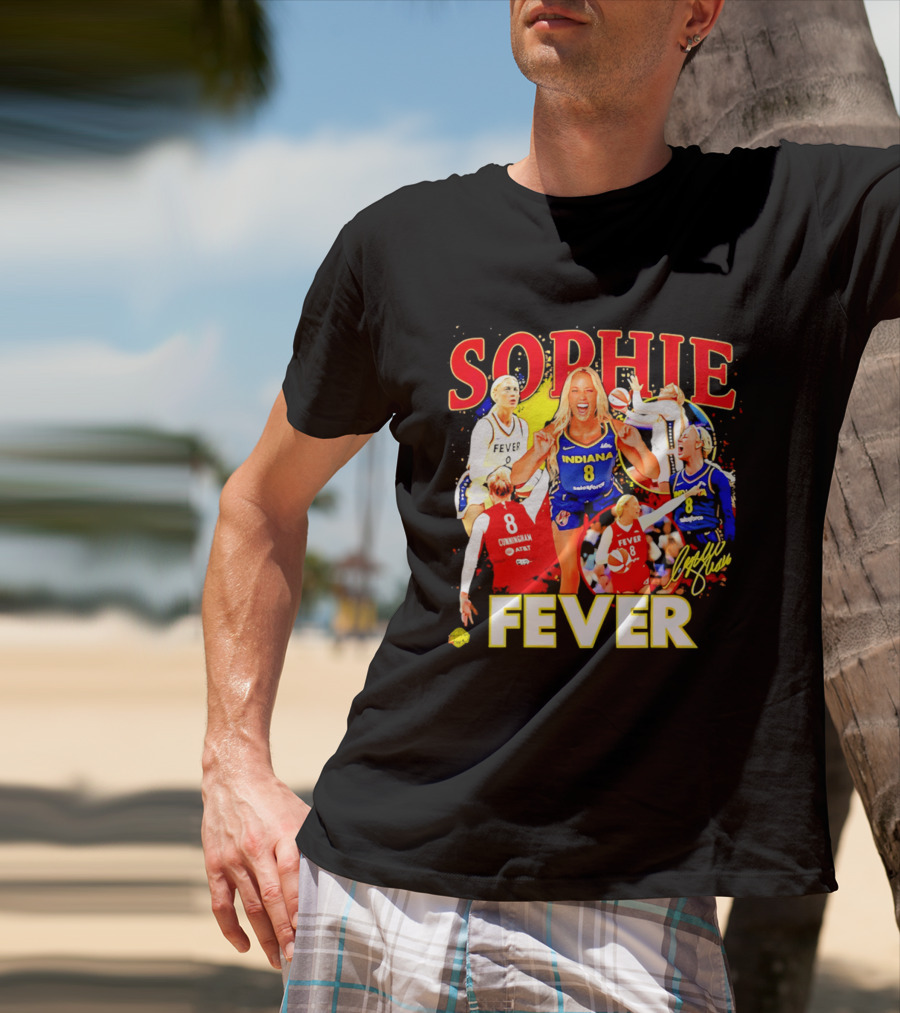 Sophie Cunningham Indiana Fever 8 Basketball Star T-Shirt