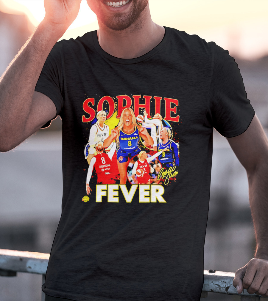 Sophie Cunningham Indiana Fever 8 Basketball Star T-Shirt