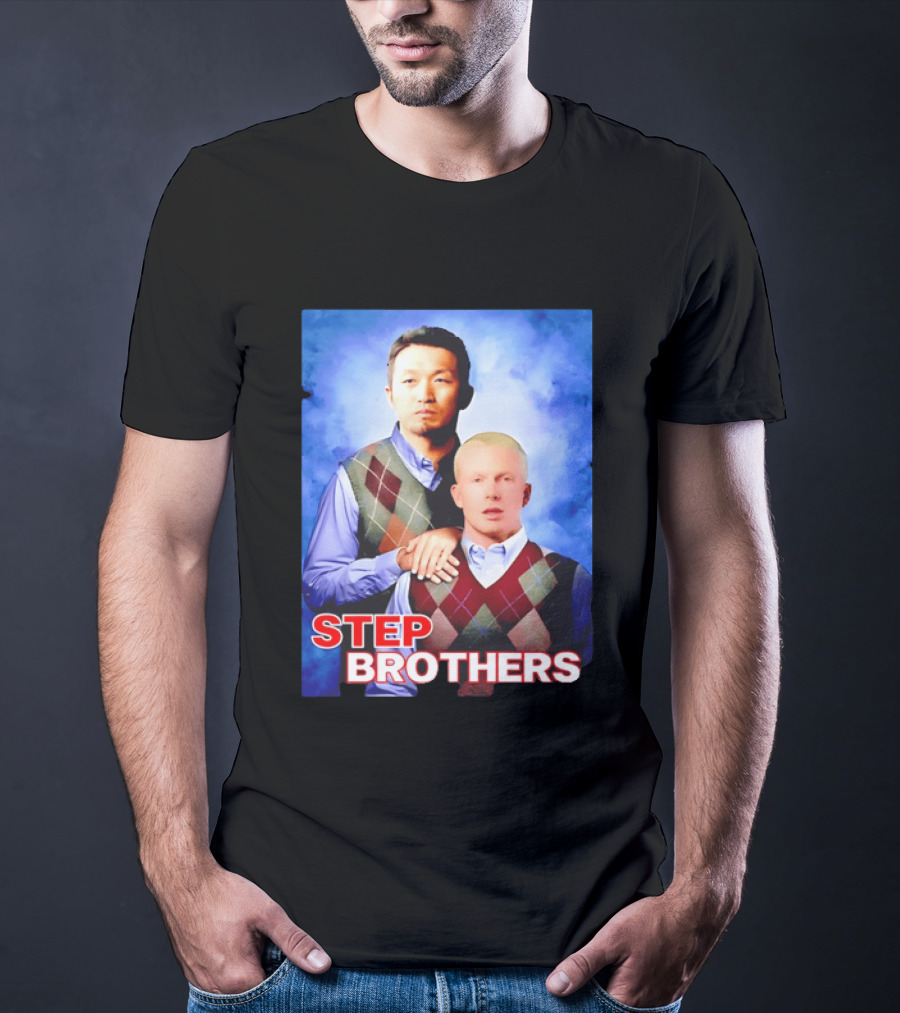 Step Brothers Two Men Argyle Vests Blue T-Shirt