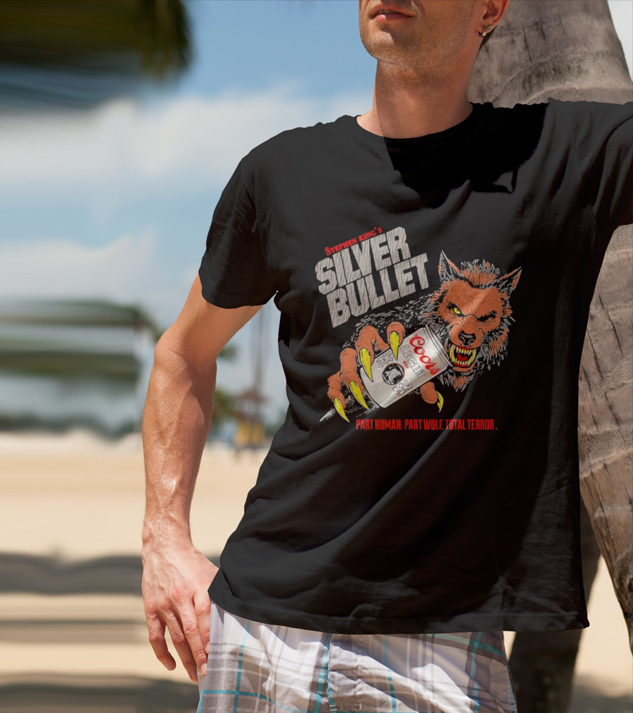 Stephen King's Silver Bullet Coors Part Human Part Wolf Total Terror T-Shirt