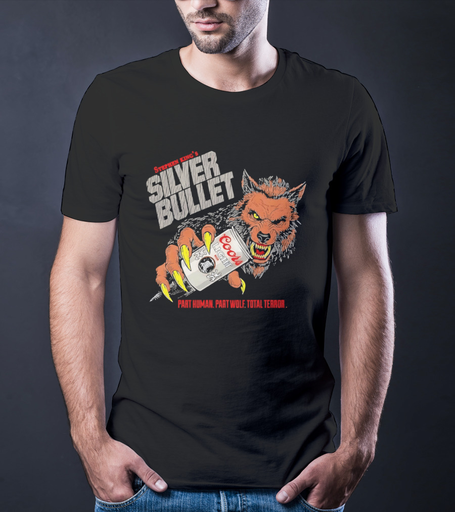 Stephen King's Silver Bullet Coors Part Human Part Wolf Total Terror T-Shirt