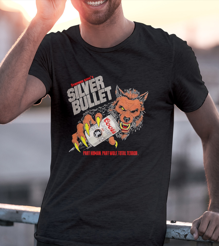 Stephen King's Silver Bullet Coors Part Human Part Wolf Total Terror T-Shirt
