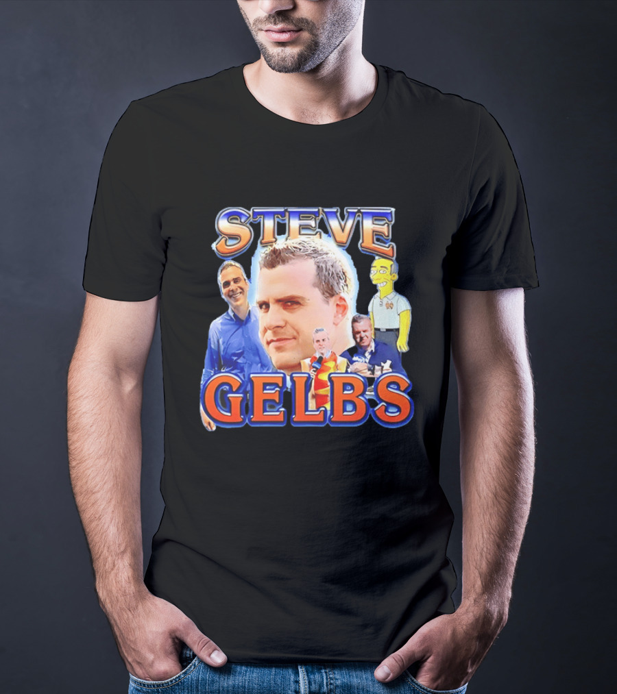 Steve Gelbs Bootleg Photo Collage Simpsonized Cartoon Hot Dog Suit T-Shirt