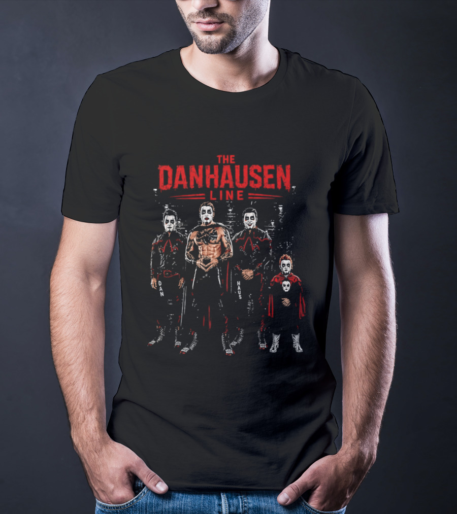 The Danhausen Line Dan Haus Wrestling Characters T-Shirt