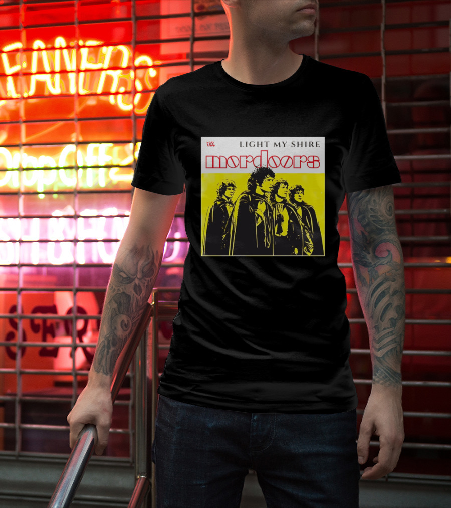 The Light My Shire Mordoors Four Hobbits Cloaks Yellow T-Shirt