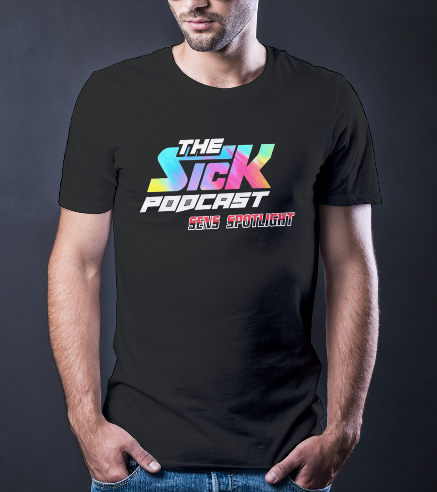 The Sick Podcast Sens Spotlight Colorful Neon Gradient T-Shirt