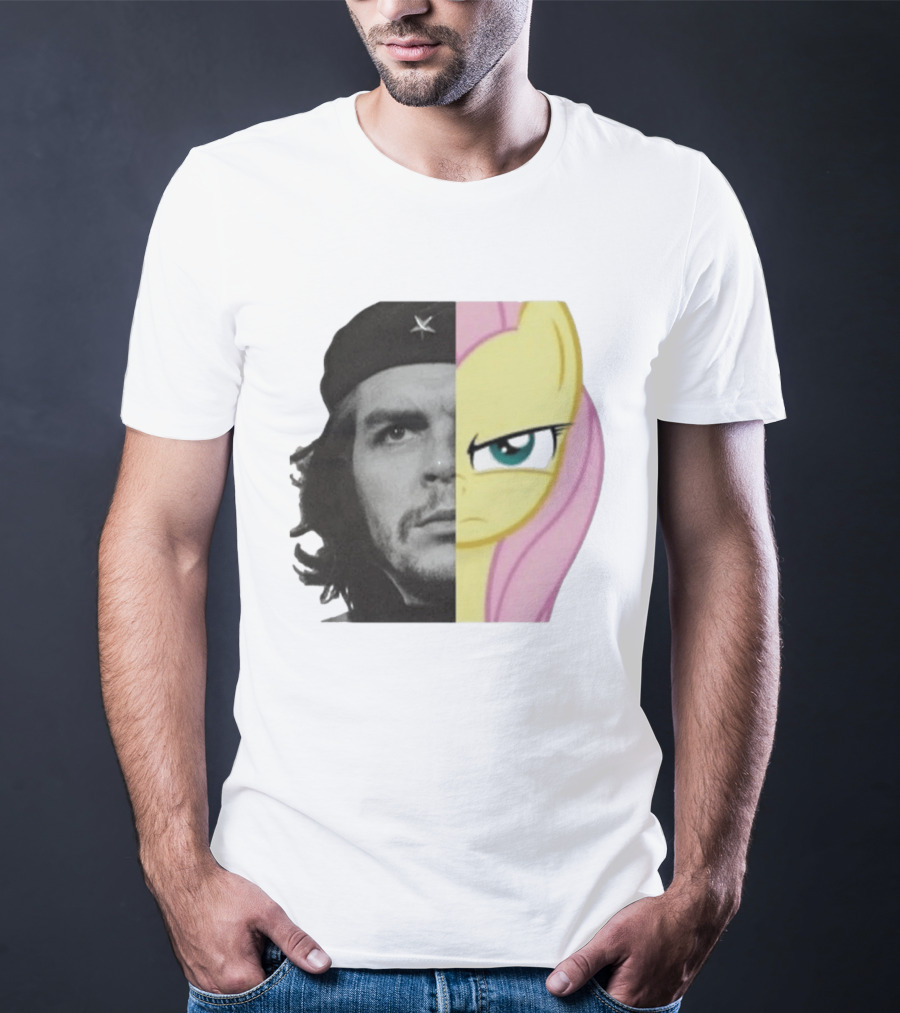 Che Guevara Fluttershy Crossover Fusion Face Mashup T-Shirt
