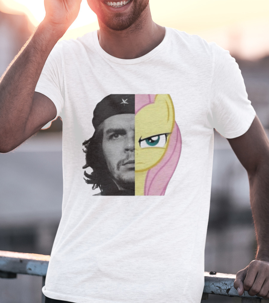 Che Guevara Fluttershy Crossover Fusion Face Mashup T-Shirt