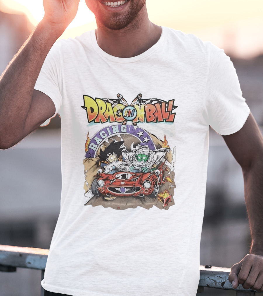 Dragon Ball Racing Goku Piccolo Red Racecar Adventure T-Shirt