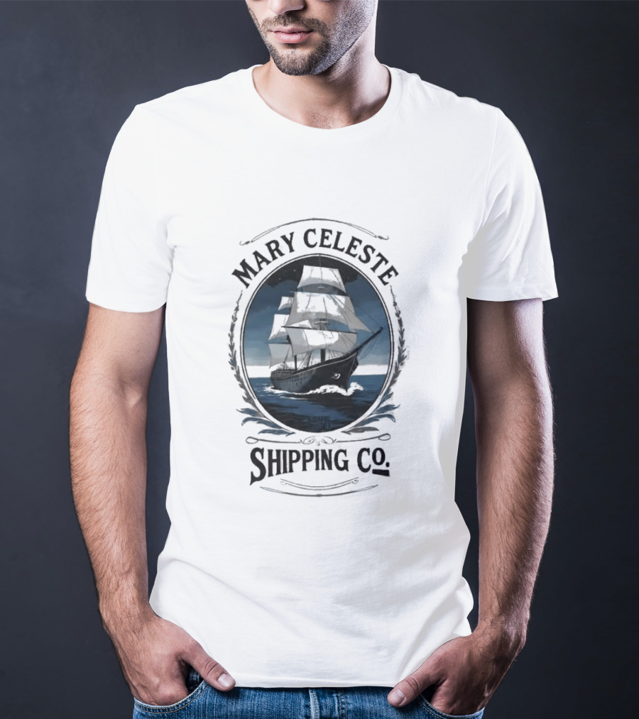Mary Celeste Shipping Co Sailboat Ocean Adventure T-Shirt