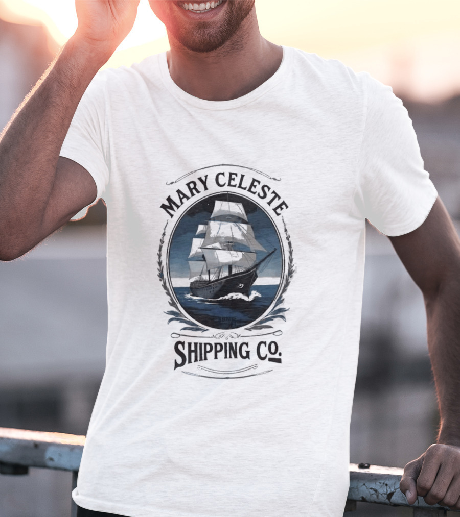 Mary Celeste Shipping Co Sailboat Ocean Adventure T-Shirt