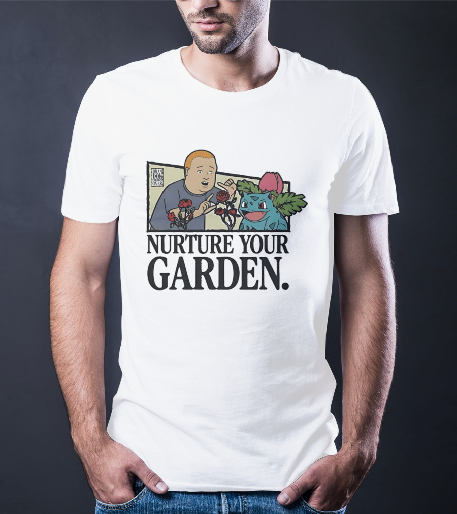 Bobby Hill Ivysaur Roses Nurture Your Garden Cartoon T-Shirt