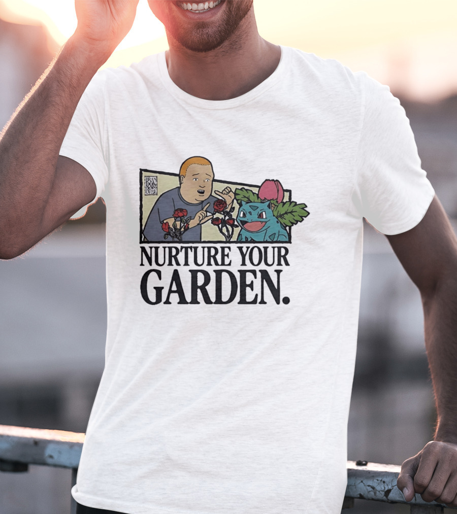 Bobby Hill Ivysaur Roses Nurture Your Garden Cartoon T-Shirt