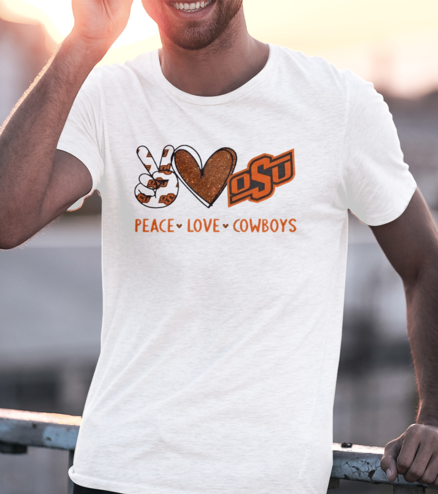 Peace Love OSU Oklahoma State Cowboys T-Shirt