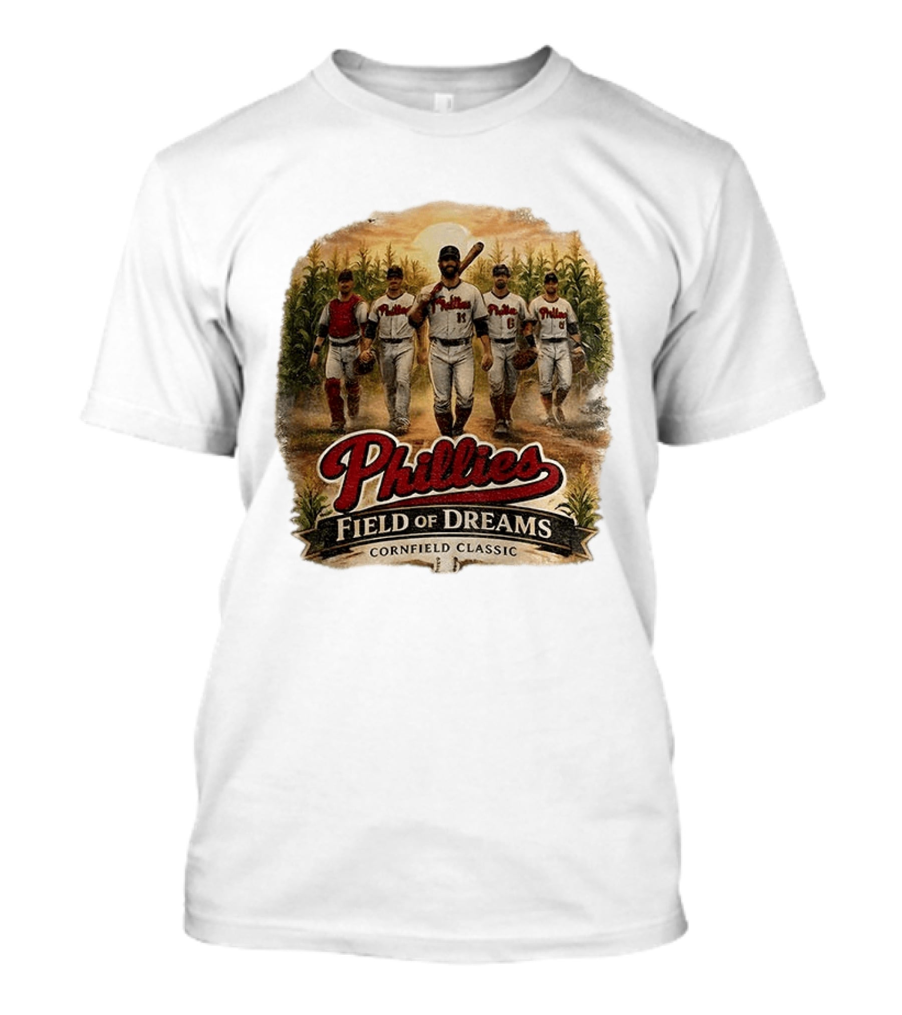 Phillies Field Of Dreams Cornfield Classic Vintage Baseball Magic T-Shirt