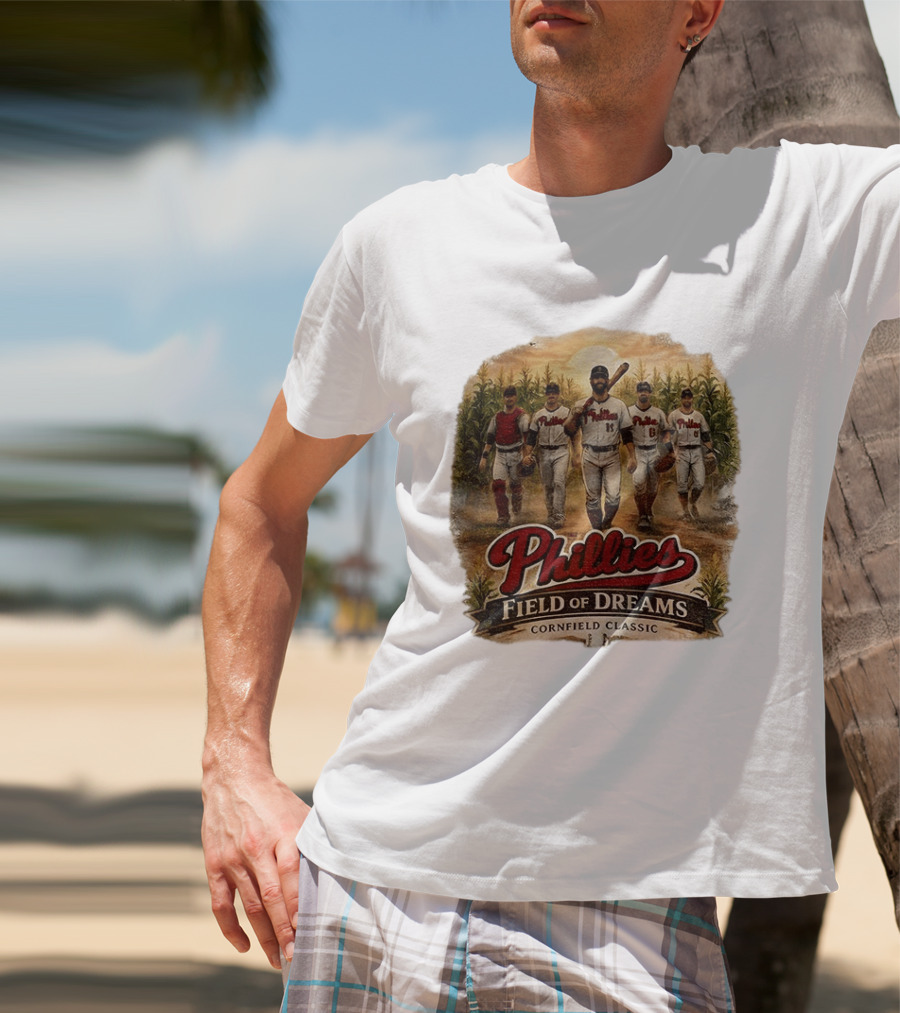 Phillies Field Of Dreams Cornfield Classic Vintage Baseball Magic T-Shirt