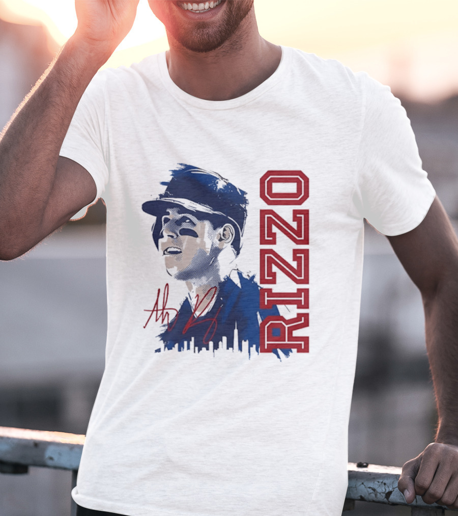 Rizzo Halftone Player Skyline Signatures T-Shirt