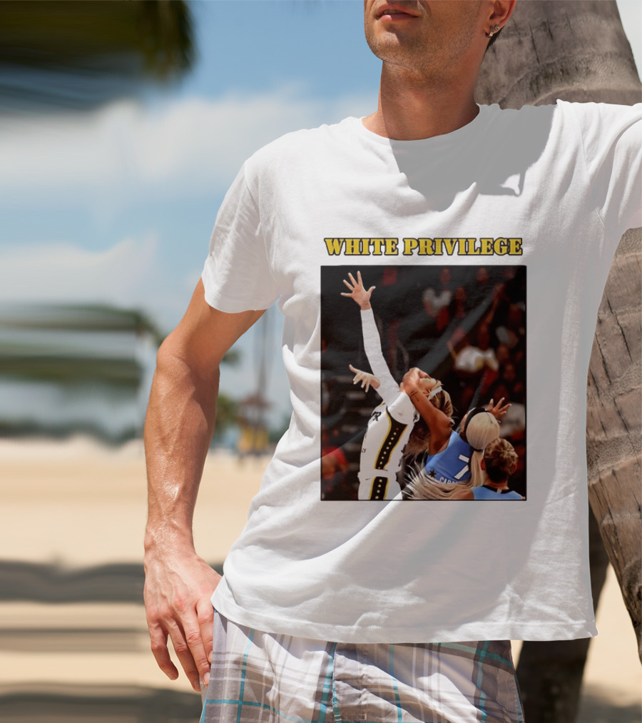 WHITE PRIVILEGE Sophie Cunningham DiJonai Carrington Basketball Confrontation T-Shirt