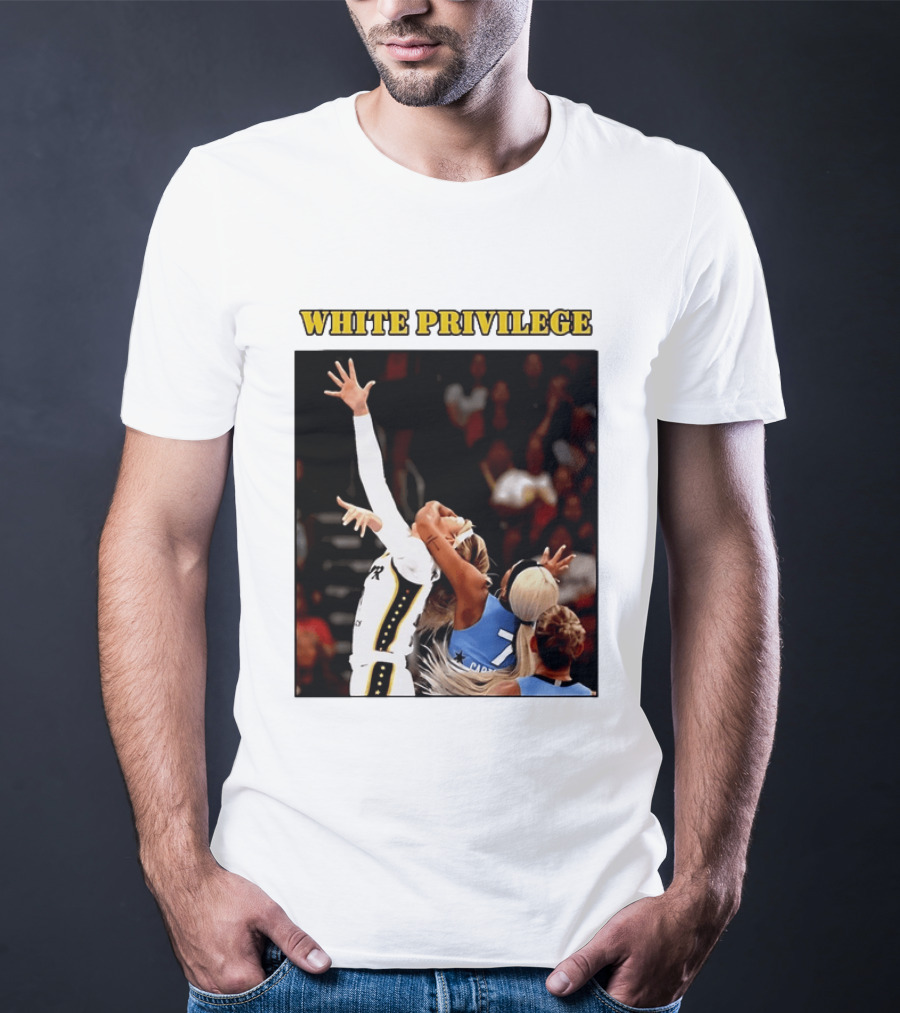 WHITE PRIVILEGE Sophie Cunningham DiJonai Carrington Basketball Confrontation T-Shirt