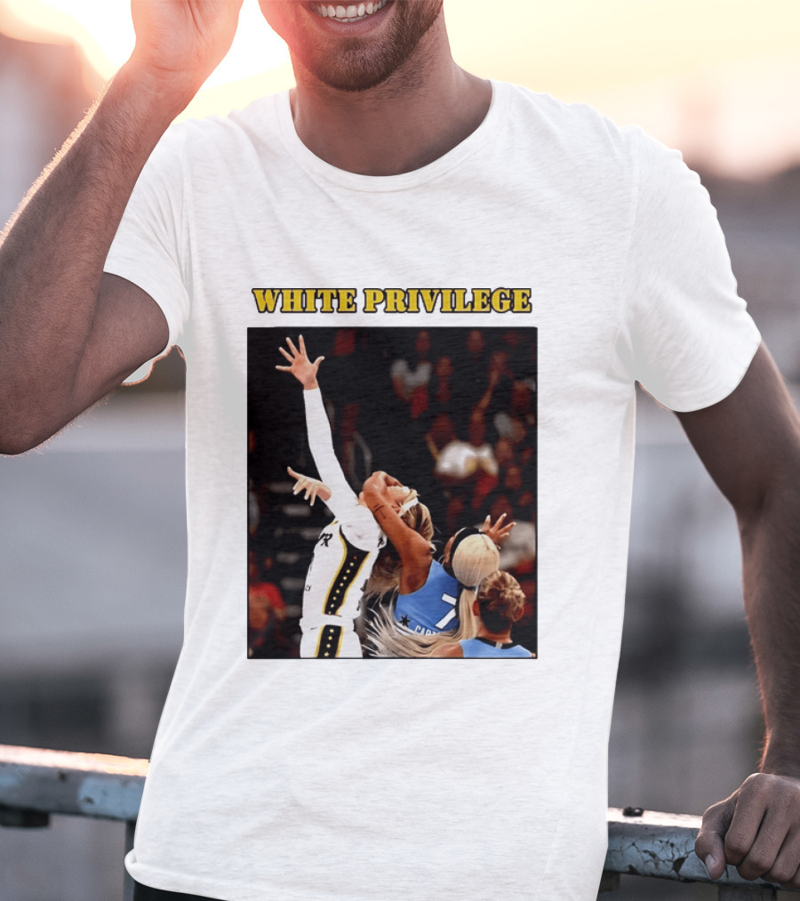 WHITE PRIVILEGE Sophie Cunningham DiJonai Carrington Basketball Confrontation T-Shirt