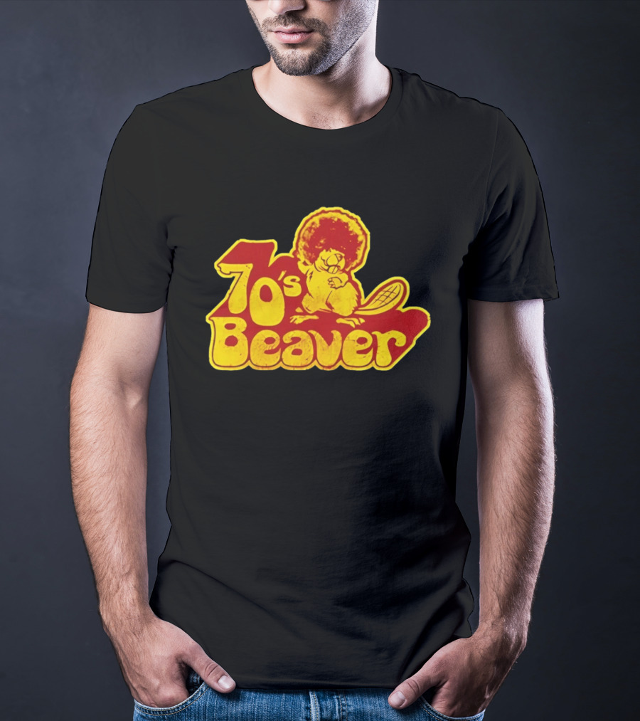 70's Beaver Retro Funky Cartoon T-Shirt