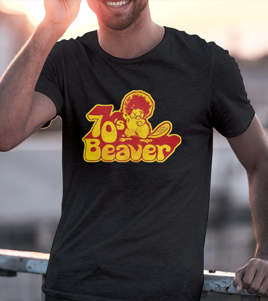 70's Beaver Retro Funky Cartoon T-Shirt