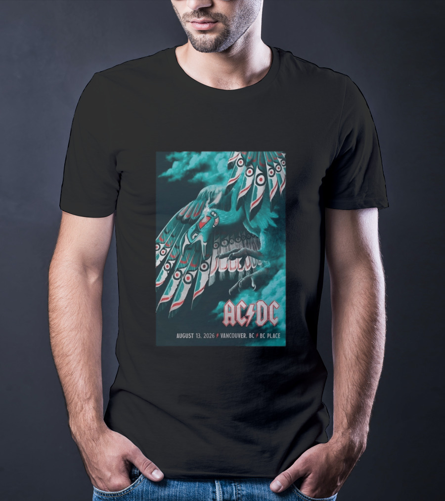 AC DC August 13 2026 Vancouver BC Place T-Shirt