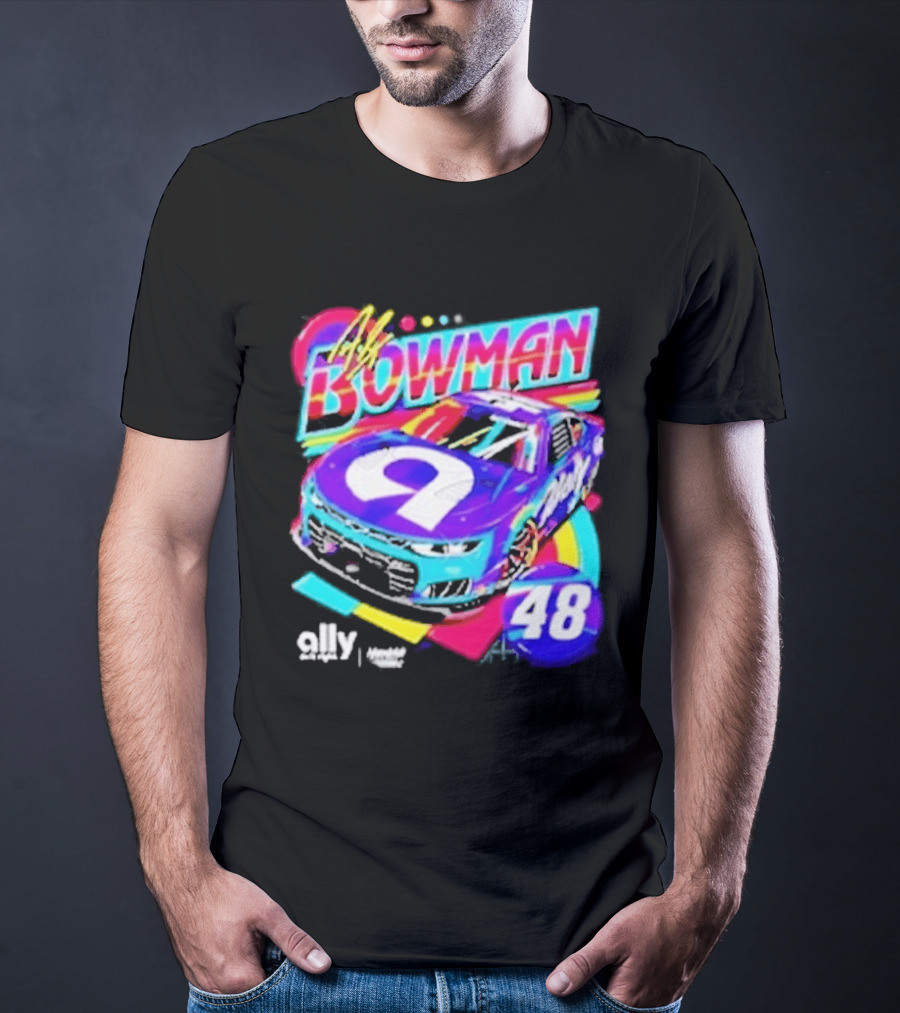 Alex Bowman 48 Ally Hendrick Motorsports Racing Car T-Shirt