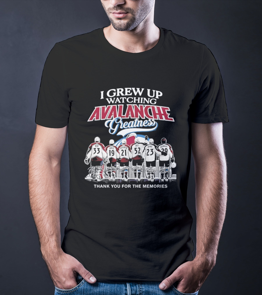 I Grew Up Ing Avalanche Greatness Thank You For The Memories 2026 T-Shirt