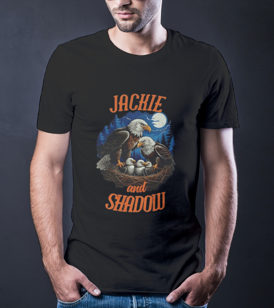 Jackie And Shadow Bald Eagles Together In Nest Under Moonlight 2012 2026 T-Shirt