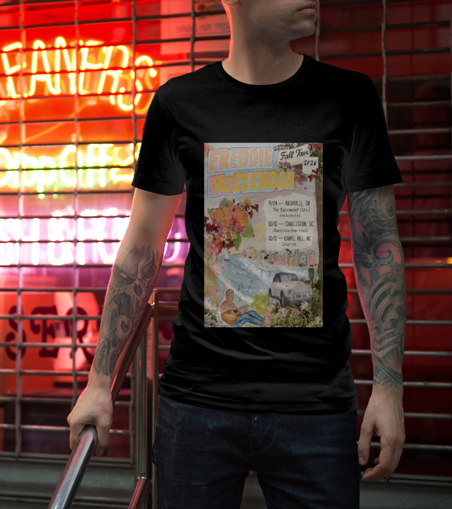 Freddie McClendon Fall Tour 2026 Nashville The Basement Concert T-Shirt