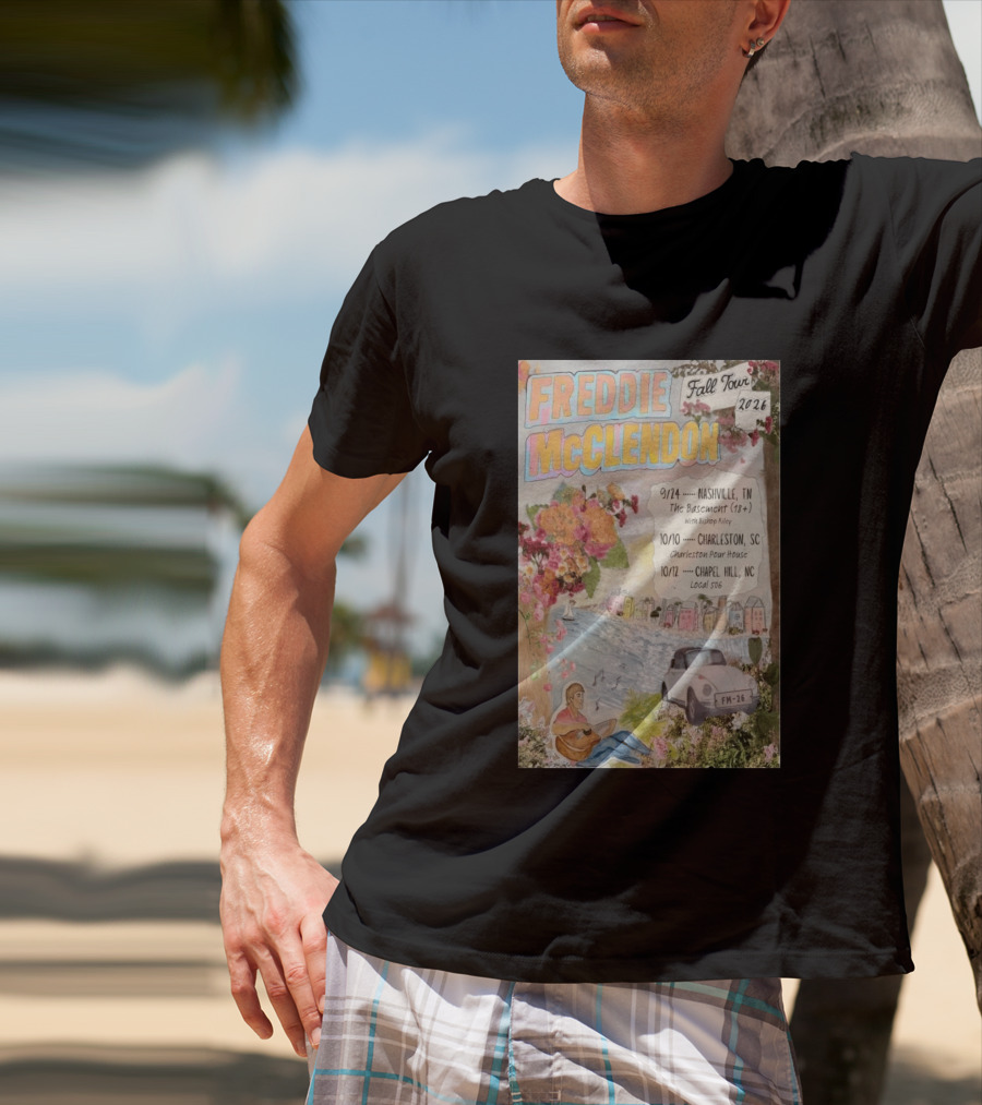 Freddie McClendon Fall Tour 2026 Nashville The Basement Concert T-Shirt