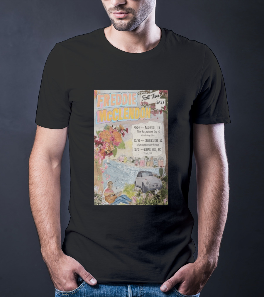 Freddie McClendon Fall Tour 2026 Nashville The Basement Concert T-Shirt